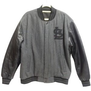 JH Design St Louis Cardinals Reversible Varsity Jacket MLB Wool Blend Leather XL